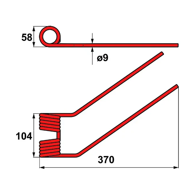 Super-Preis Heuwenderzinken p. f. Fella 487134, links