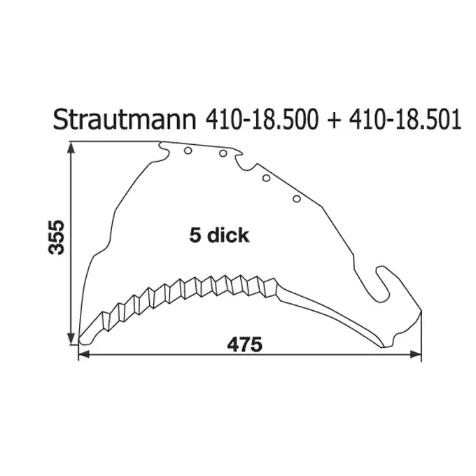 Versand Am Gleichen Tag Ladewagenmesser p. f. Strautmann 410.18.500