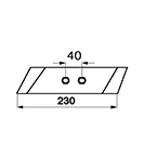 Wechselspitze p. f. Kverneland, 70 x 15 mm Neue Kollektion