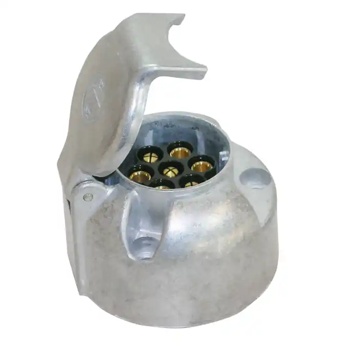 Geprüft Steckdose 7-polig, Aluminium