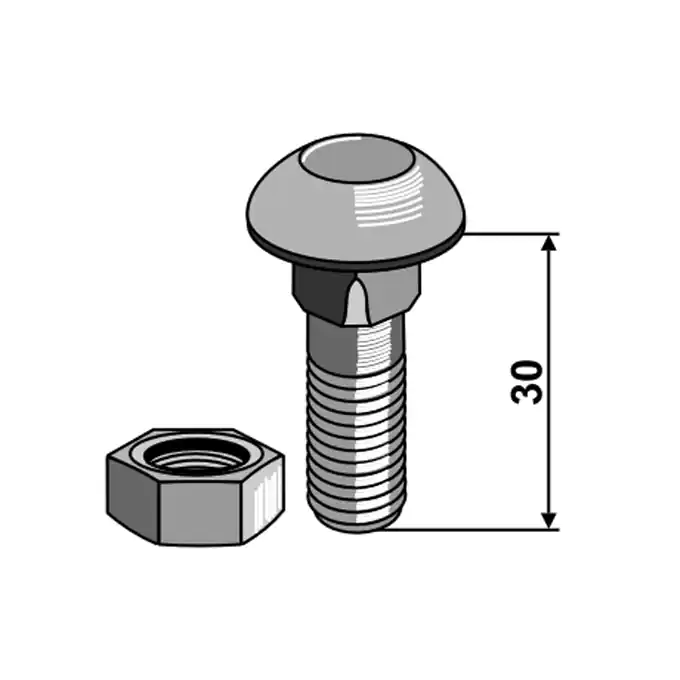 Flachrundschraube DIN 603, 16 x 80 mm Knallerangebot