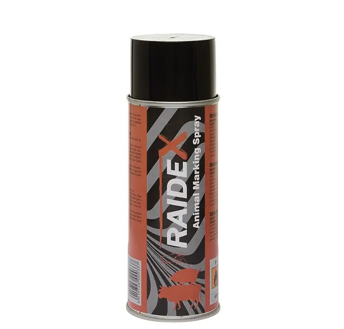 Solange Der Vorrat Reicht Viehzeichenspray "Raidex", rot