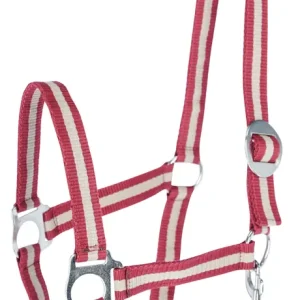 Zertifiziert Nylonhalfter "Hippo" Gr.1, bordeauxrot/beige