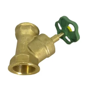 Preisknaller Messing-Schrägsitzventil 1", mit Entleerung, 2x IG