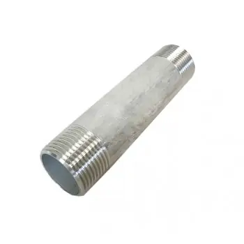 Geprüft Fitting Edelstahl V2A, Rohrnippel 1/2", 60 mm, 2x AG