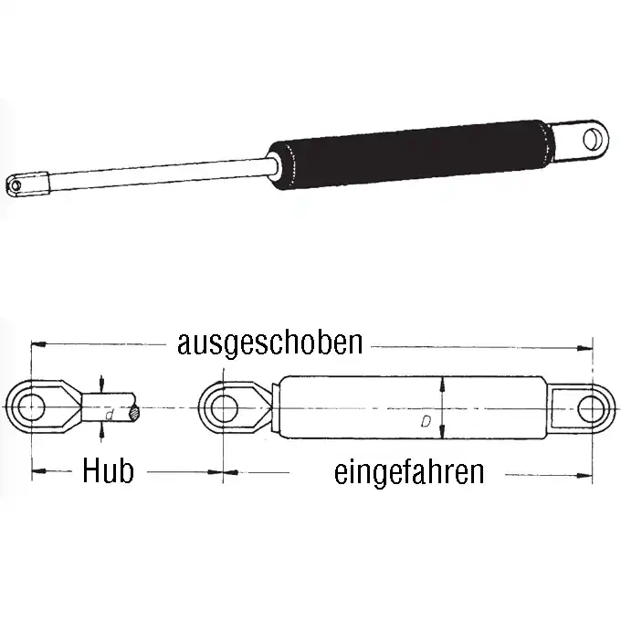 Super-Preis Gasdruckfeder für Pferdeanhänger