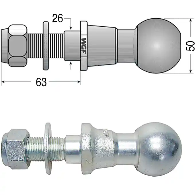 Schneller Versand Kugelkopf / Kugelkupplung für Ackerschiene