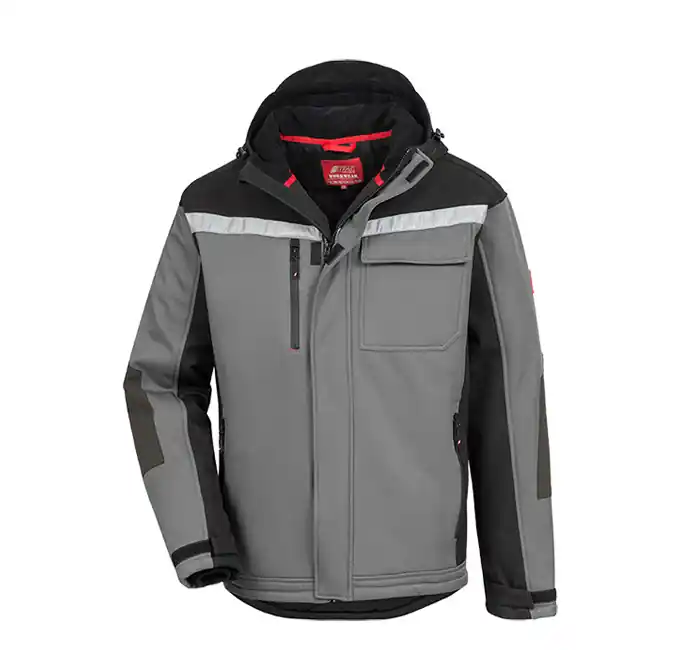 Rabatt Winter-Softshelljacke Motion Tex Plus, Grau/Schwarz, Gr. M