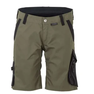 Rabatt Damen-Shorts Norit, schwarz-oliv, Gr. M