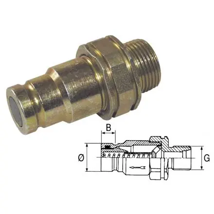 Neu Stecker 10 L, für Hydraulik-Schnellverschluss-Kupplung, leckölfrei