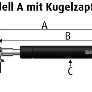 Heißes Angebot Gasdruckfeder 205 mm lang, 500N