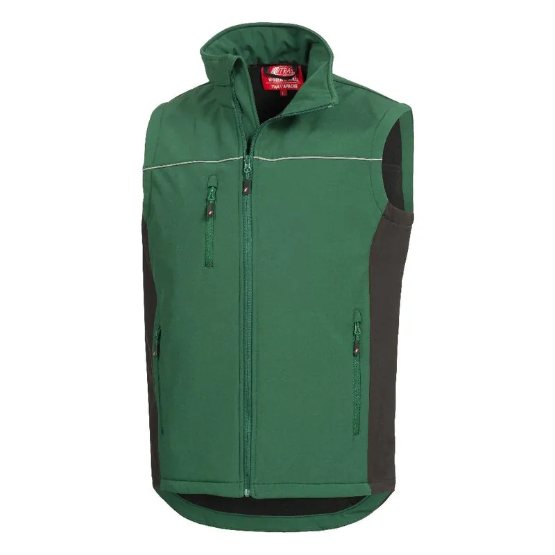 Direktkauf Softshellweste Motion Tex Light, Grün/Schwarz, Gr. XL
