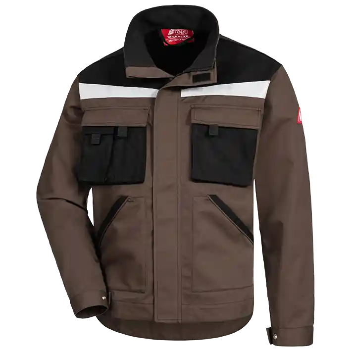 Preisreduziert Arbeitsjacke Motion Tex Plus, Braun/Schwarz, Gr. 60