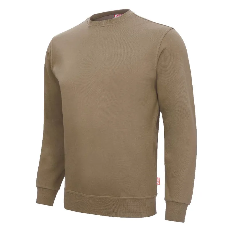 Sweatshirt / Pullover Motion Tex Light, Khaki, Gr. XXL Zertifiziert