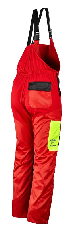 Billig Schnittschutz-Latzhose "Profiforest", Rot, Gr. XL (56/58)