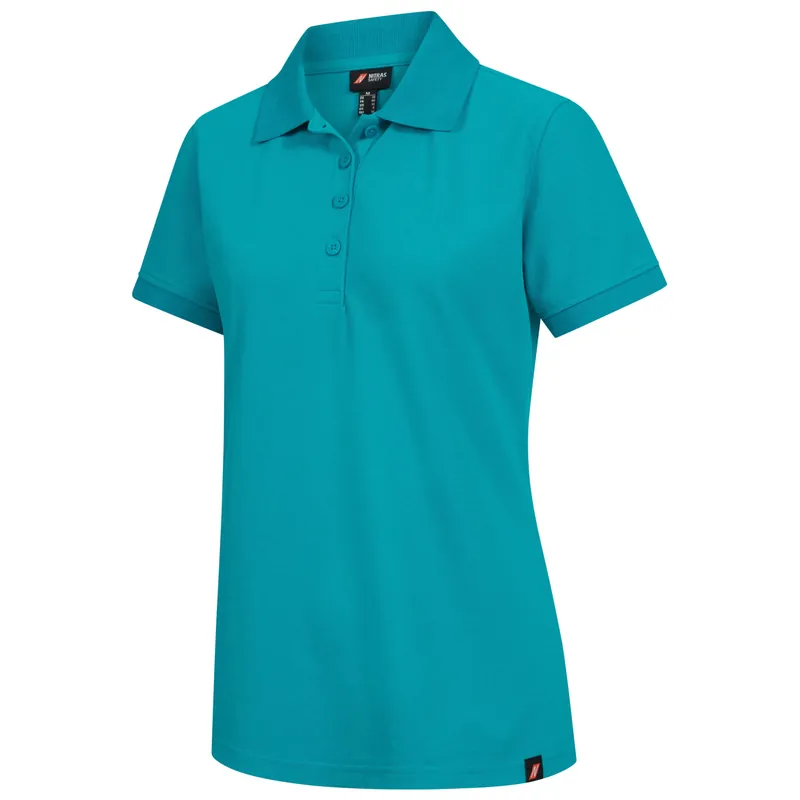 Markenware Damen Polo-Shirt Motion Tex Plus, Türkis, Gr. XXL