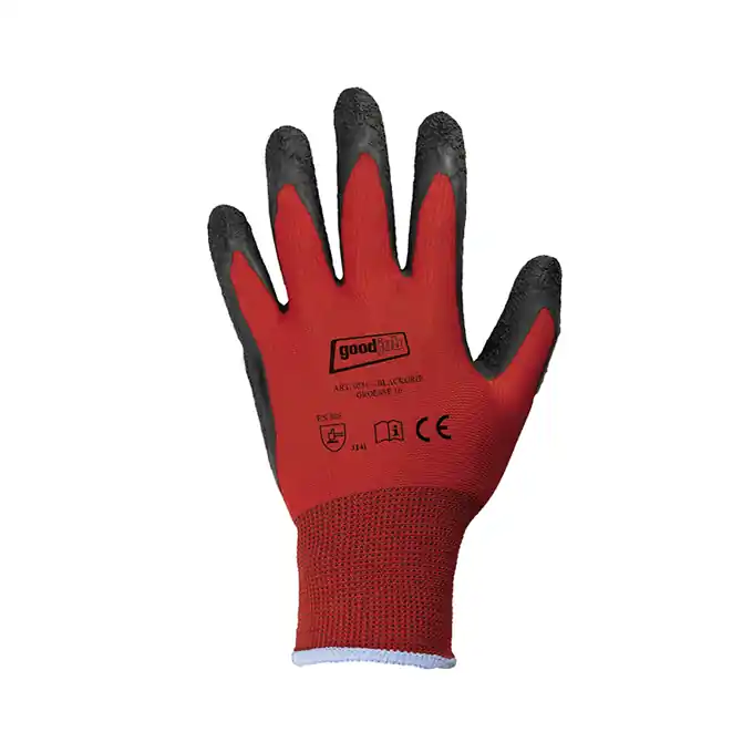 Arbeitshandschuh "Blackgrip", rot-schwarz, Gr. 8 Sale