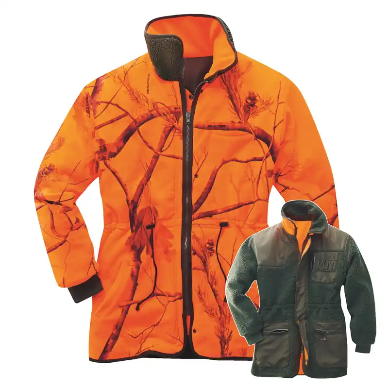 Zertifiziert Signal-Faserpelz-Wendejacke Fox, Realtree, Gr. L
