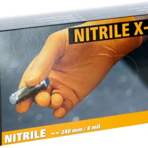 Einmalhandschuhe "Nitril X-Grip", orange, Gr. L (8,5-9) Garantierte Lieferung
