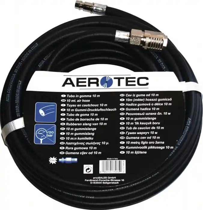 Druckluftschlauch ID 13mm L.10m Kuppl.DN 7,2 AEROTEC Wochenendangebot
