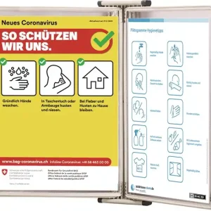 Highlight Wandhalter 10 Sichttafeln schwarz lackiertf.A4 TARIFOLD