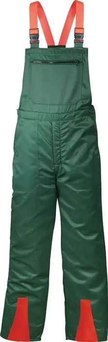 Schnittschutzlatzhose FICHTE Gr.50 grün/rot FELDTMANN Wochenendangebot