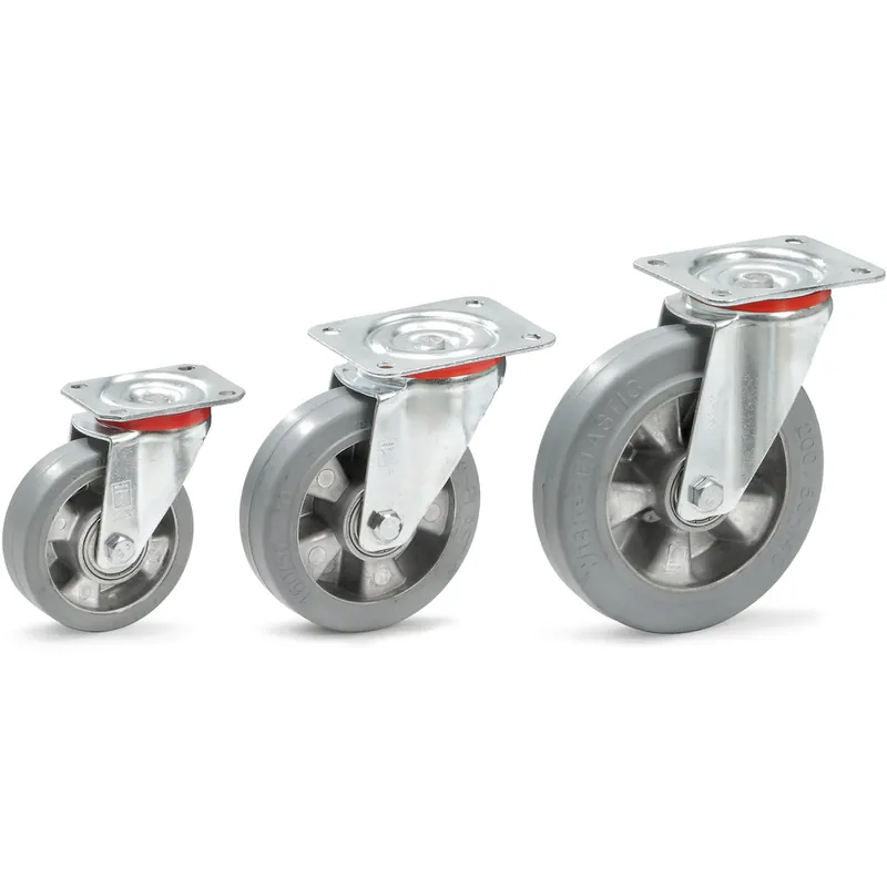 fetra Lenkrolle Tragkraft 350kg Radgröße 200x50mm Stahlblech verzinkt m.Elasticbereifung Top-Seller