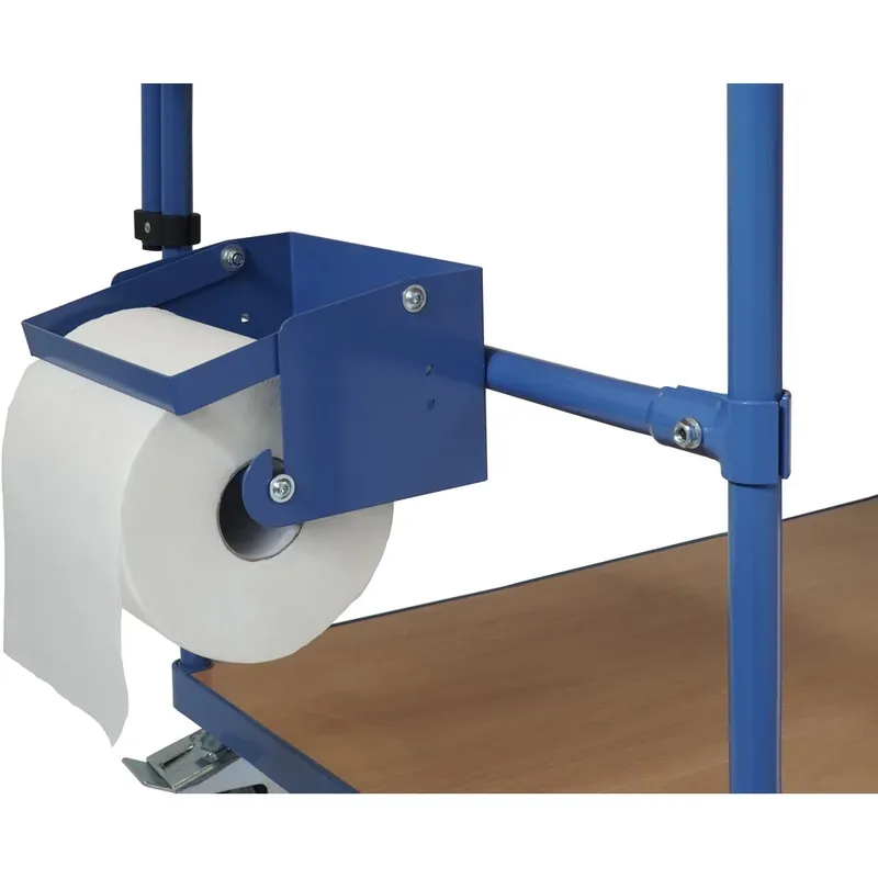 Sichere Zahlung fetra Papierrollenhalter f.Tischwagen 600mm breit blau RAL 5007 Anbausatz