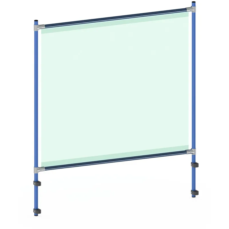 fetra Infektionsschutzrahmen-Anbausatz L1260xH1410xT49mm G.9,4kg pulverbeschichtet blau RAL 5007 f.2403/2423/2443 Top-Preis