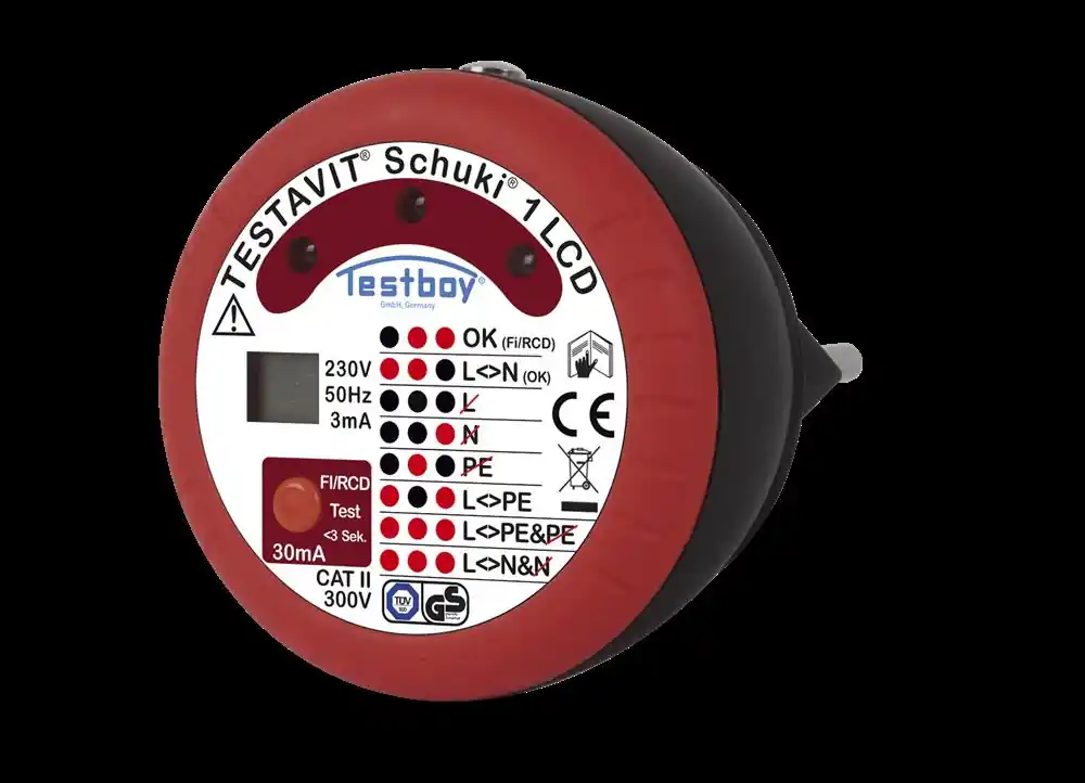 Testboy Steckdosenprüfgerät Schuki 1 LCD Abverkauf