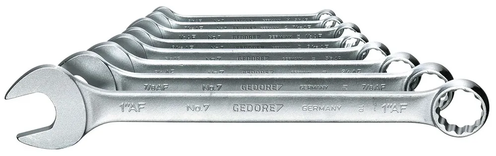 Markenware GEDORE Ring-Maulschlüssel-Satz 7-08A 8-teilig UD-Profil 3/8-1"