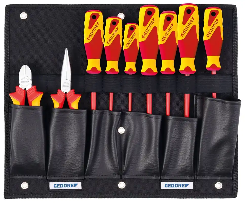 Saisonangebot GEDORE Werkzeugkarte mit VDE-Zangen/Schraubendreher-Sortiment