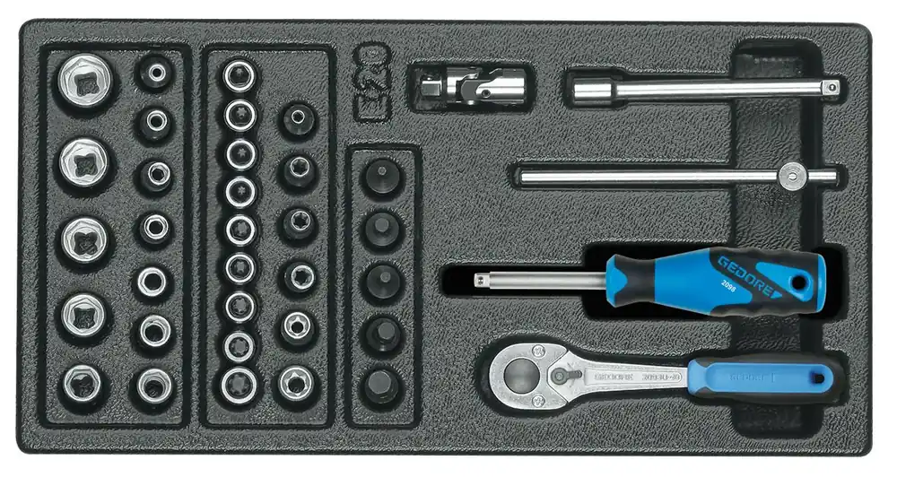 Markenprodukt GEDORE Steckschlüssel-Sortiment 1/4" in 1/3 ES-Modul
