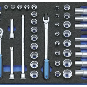 Letzte Chance GEDORE 2005 CT2-D 30 Steckschlüssel-Sortiment 3/8" in Check-Tool-Modul 43-teilig
