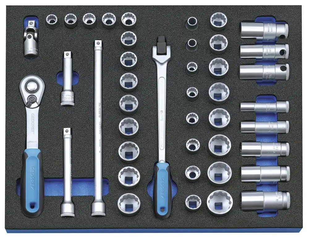 Letzte Chance GEDORE 2005 CT2-D 30 Steckschlüssel-Sortiment 3/8" in Check-Tool-Modul 43-teilig