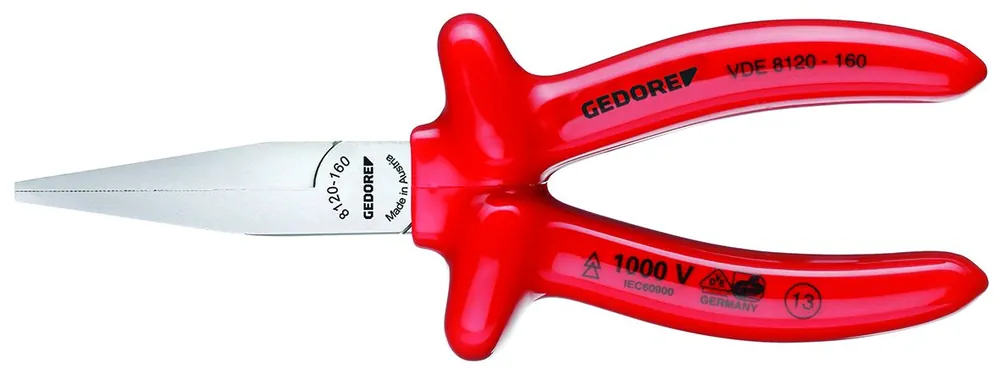 GEDORE 8120-160 VDE VDE-Flachzange mit Tauchisolierung 160 mm Bestseller