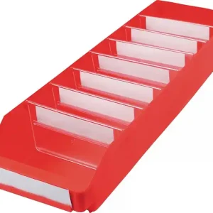 Regalkasten L600xB180xH95mm rot PP VE: 20 Stück Schnäppchen