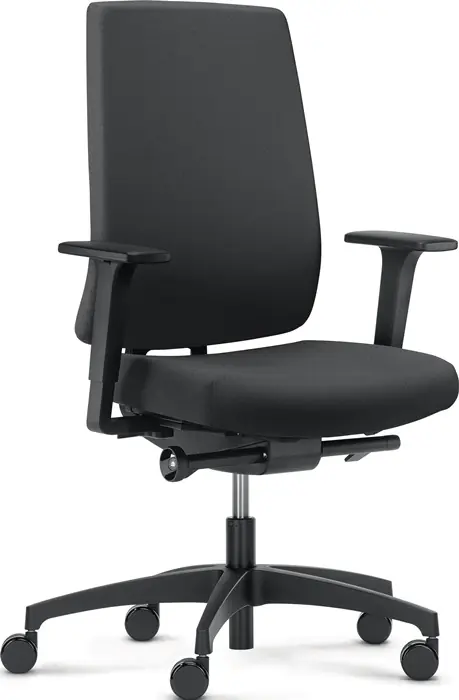 Neu Im Sortiment Bürodrehstuhl m.Synchr.-Techn.schwarz 400-520mm m.Lehnen Trgf.150kg DAUPHIN