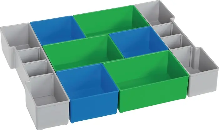 Billig Einteilungsset L-BOXX® CD3 LB 102 B378xT313xH65mm blau/grün/grau