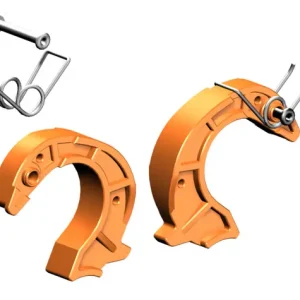 Finale Aktion Layher Finger 42 mm orange komplett mit Federn und Nieten (2 Stück)