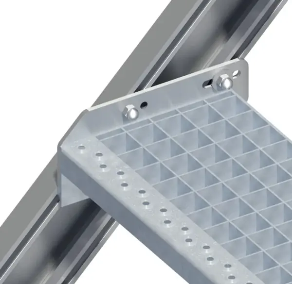 Jetzt Bestellen Alternativstufe aus Stahl-Gitterrost für Stufenbreite 0,80 m (1 Stufe pro Stück)
