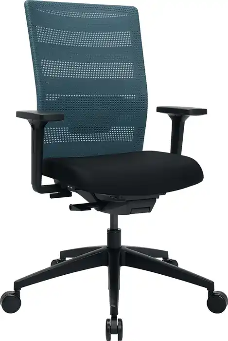 Top-Preis Bürodrehstuhl m.Synchr.-Techn.schwarz/petrol 420-540mm