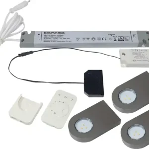 Top-Angebot Anbauleuchten-Set Glaspoint emotion warmweiß 12V 0,8 W Rahmenfarbe VA L&S