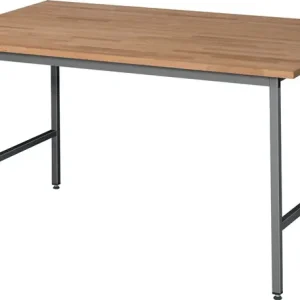 Nur Für Kurze Zeit Arbeitstisch Jerry B1500xT1000xH800-850mm Platte Buche-Massiv,S.25mmGestell grau