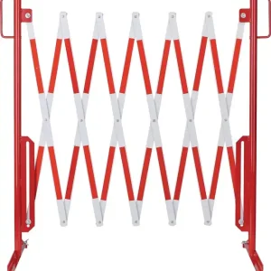 Letzte Chance Scherengitter L3600xH1000mm m.Standfuß rot/weiß