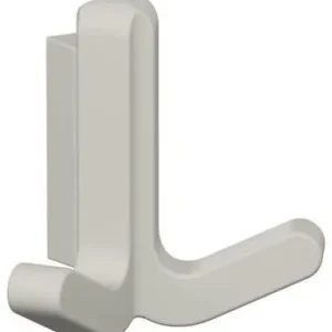 Doppelhaken Ser.477 matt,elastisch Ku.(TPU) 97 lichtgrau H.69mm HEWI Neu