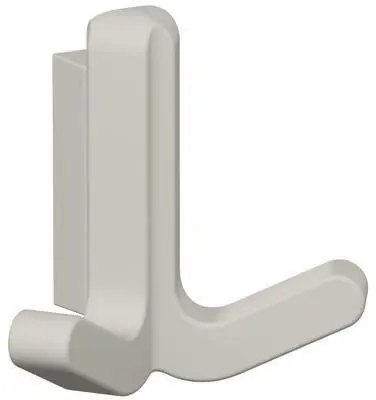Doppelhaken Ser.477 matt,elastisch Ku.(TPU) 97 lichtgrau H.69mm HEWI Neu