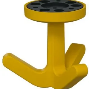 Highlight Dreifachhaken Ser.477 matt,elastisch 18 senfgelb H.69mm D.51mm HEWI