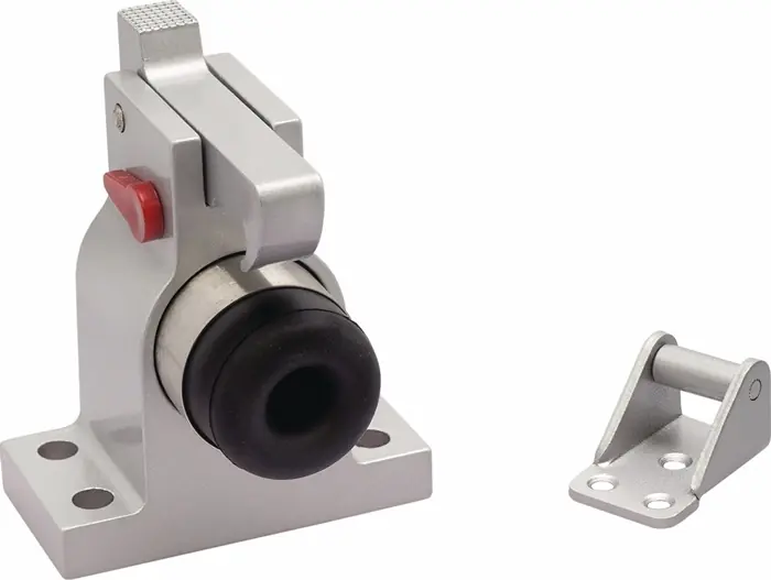 Bestpreis Türfeststeller 001/588/1 Alu.silberf.einbrennlackiert Bodenmontage SCHNEGEL