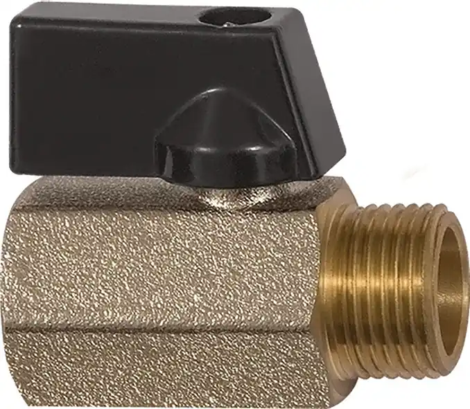 Mini-Kugelhahn VALVE LINE 6mm 1/4 IG/AG DN 8mm RIEGLER VE: 10 Stück Expressversand